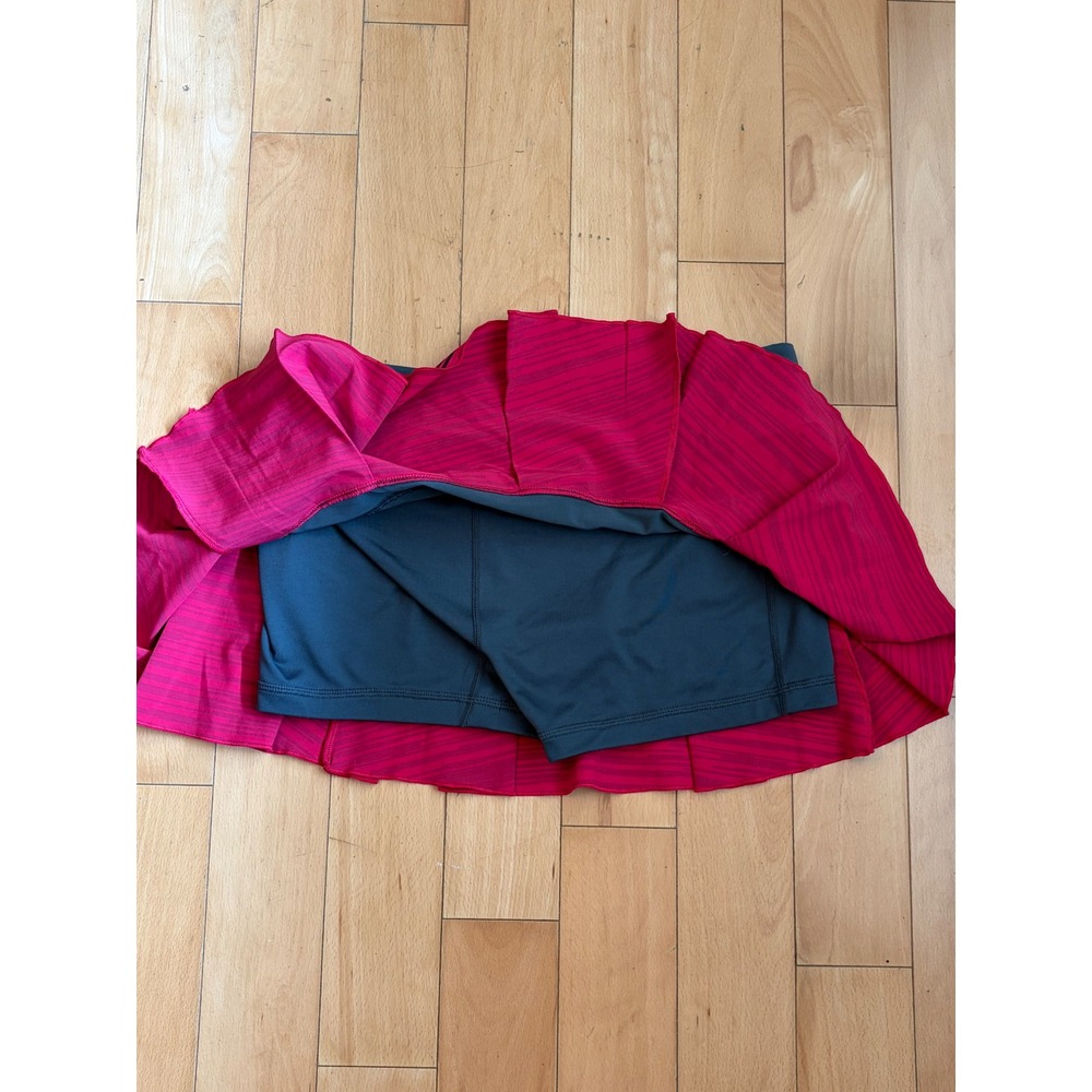 Nike Skort Women Medium Teal Pink Striped Pleated Dri-FIT Athletic Tennis Skirt - Picture 7 of 7